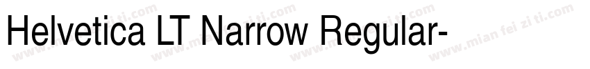 Helvetica LT Narrow Regular字体转换
